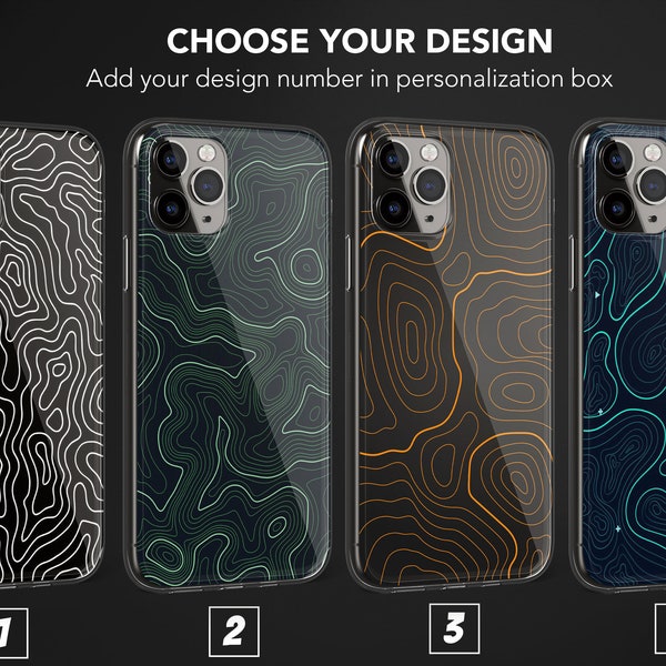 Topographic Map Phone Case Cover For iPhone 15 Pro Max 14 Plus 13 12 Mini 11 XR XS X 7 8 SE Samsung S24 S23 S22 S10 S9 Note Google Pixel 8 7