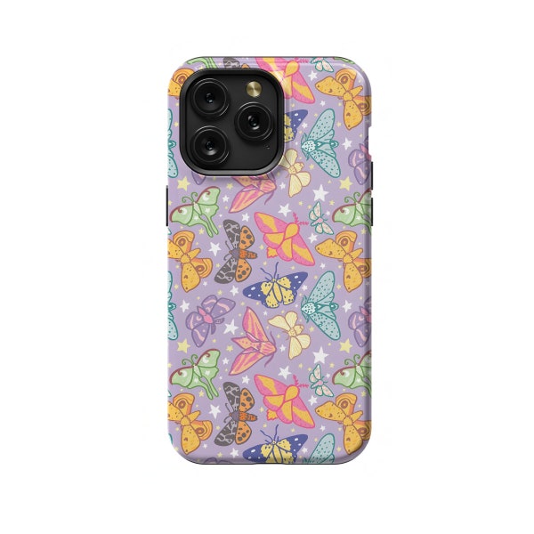 Moonlight Moths Love Cute Girly Phone Case 553 For iPhone 17 Pro Max 16 15 Plus 13 12 Mini 11 XR XS X 8 SE Samsung S26 S25 Pixel 9 8