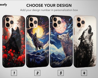 Celestial Wolf Spirit Art Collection Phone Case Cover for iPhone 17 Pro Max 16 15 Plus 14 17e Mini SE Samsung S26 S25 S24 Google Pixel 10 9