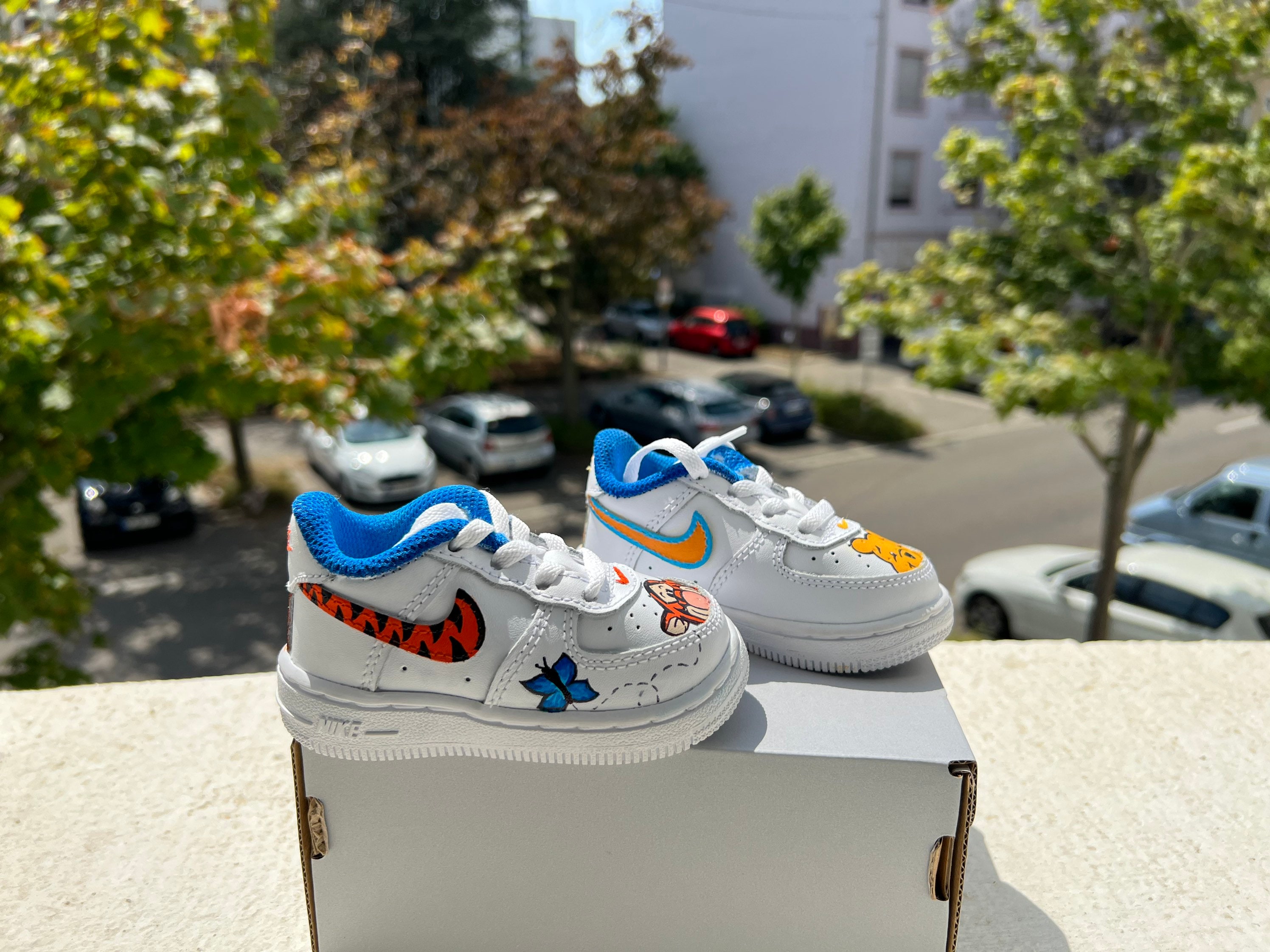 Paw Patrol Kid Air Force Shoes Nike Air Force Shadow Blanco Negro