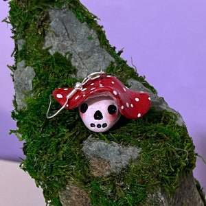 Mushroom Skull Earrings