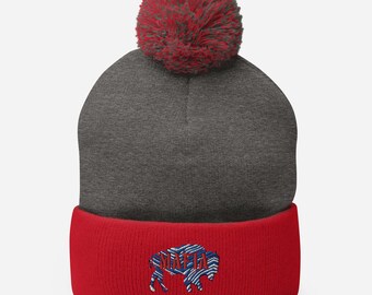 Bills Mafia Unisex Pom-Pom Beanie Multiple Colors Winter Football Hat  Buffalo Bills Graphic Beanie Hat Embroidered Premium Hat