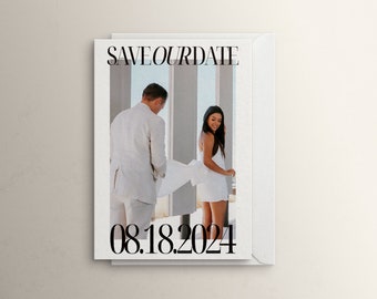 Modern Save Our Date Digital Download, Editable Wedding Invite, DIY Wedding Invitation, Customizable Wedding Announcement, Save the Date