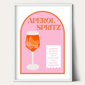 Aperol Spritz Cocktail Drink, Bar Posters-Digital File