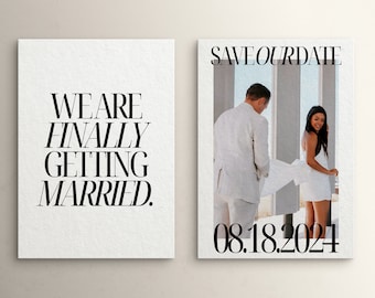 Modern Save Our Date Digital Download, Editable Wedding Invite, DIY Wedding Invitation, Customizable Wedding Announcement, Save the Date