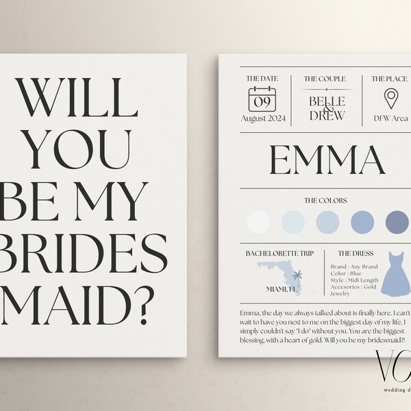 Bridesmaid Proposal Printable - Etsy
