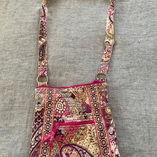 Retired Vera Bradley "Very Berry Paisley" Crossbody Purse