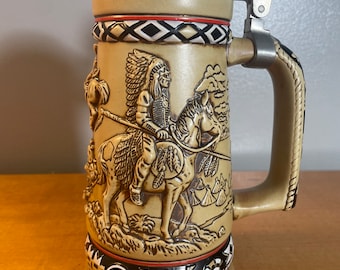 Vintage Avon Indians of the American Frontier Beer Stein/Mug