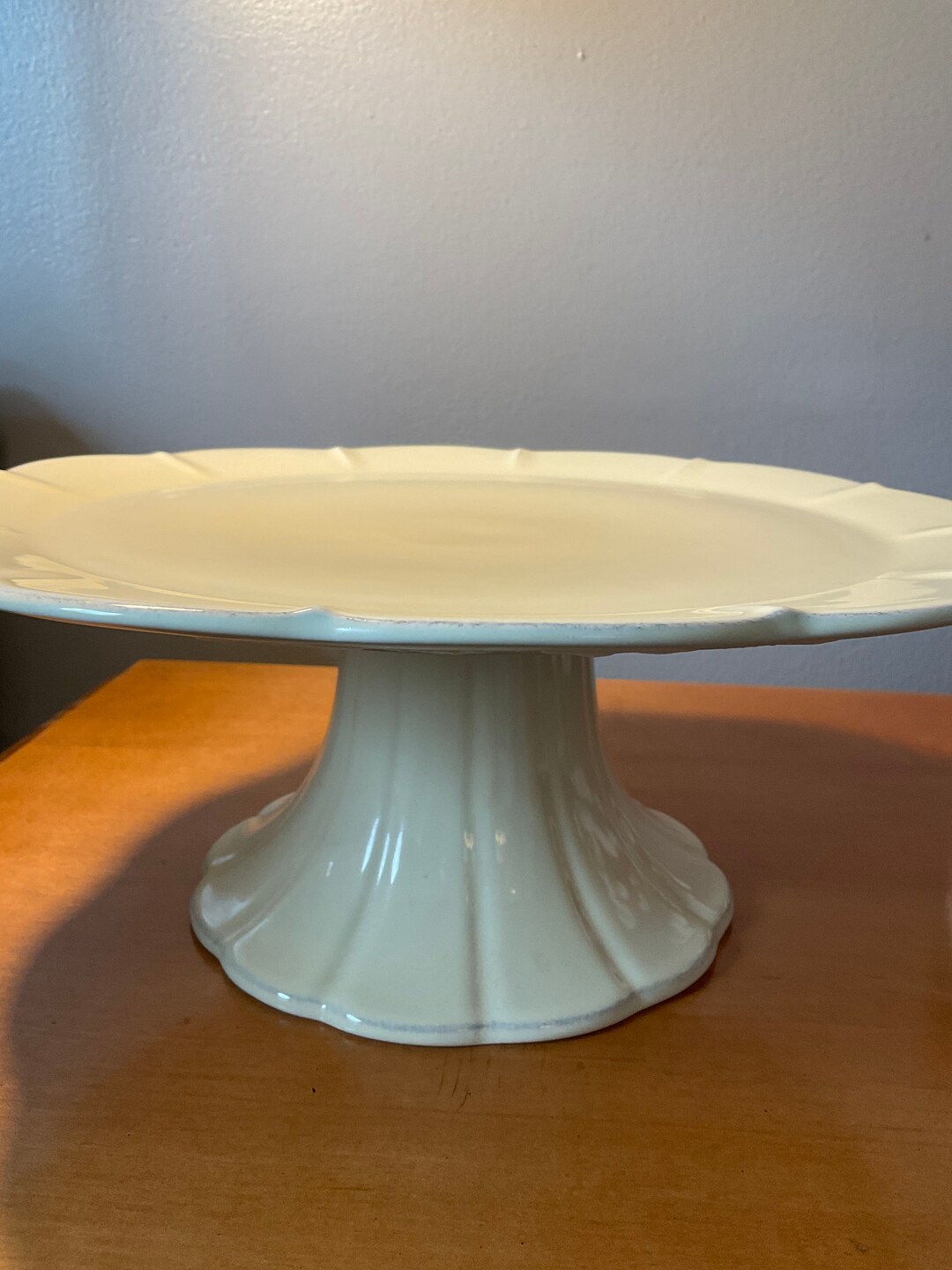 Scalloped Cake Stand Etsy