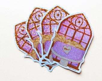 Pinky Cat Glitter Sticker