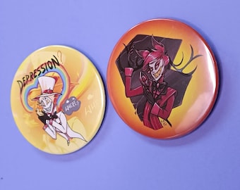 Hazbin Hotel Alastor Lucifer Pins