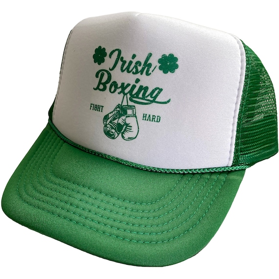 Irish Boxing Patricks Day Trucker Hat Mesh Hat Vintage