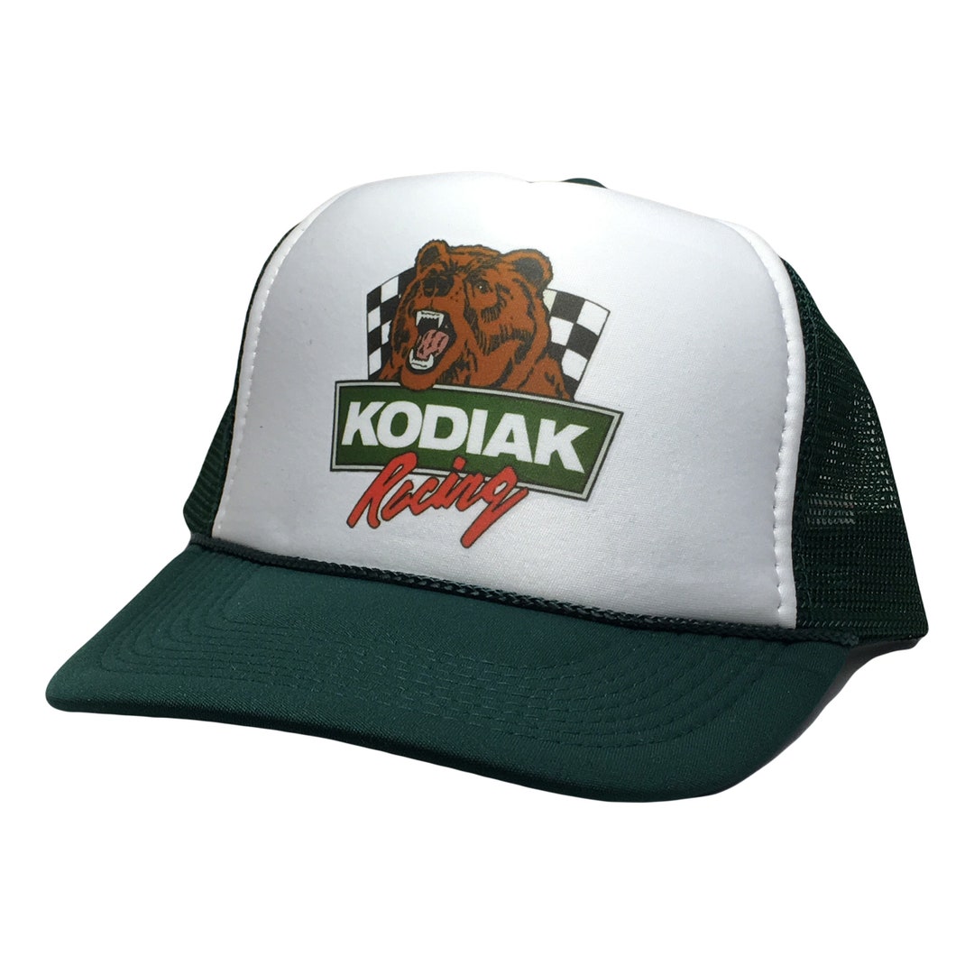 Kodak Racing Cap Kodiak Racing Trucker Hat Mesh Hat Vintage Snapback Hat Dark Green - Etsy