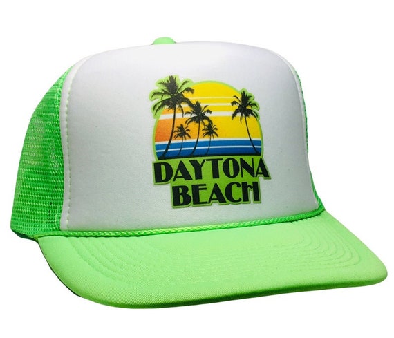 Daytona Beach Trucker Hat Mesh Hat Vintage Snapba… - image 1