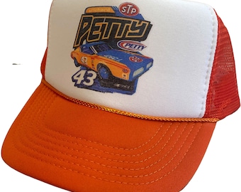 Vintage Richard Petty Hat 90s NASCAR Racing Snapback Trucker  display picture 3
