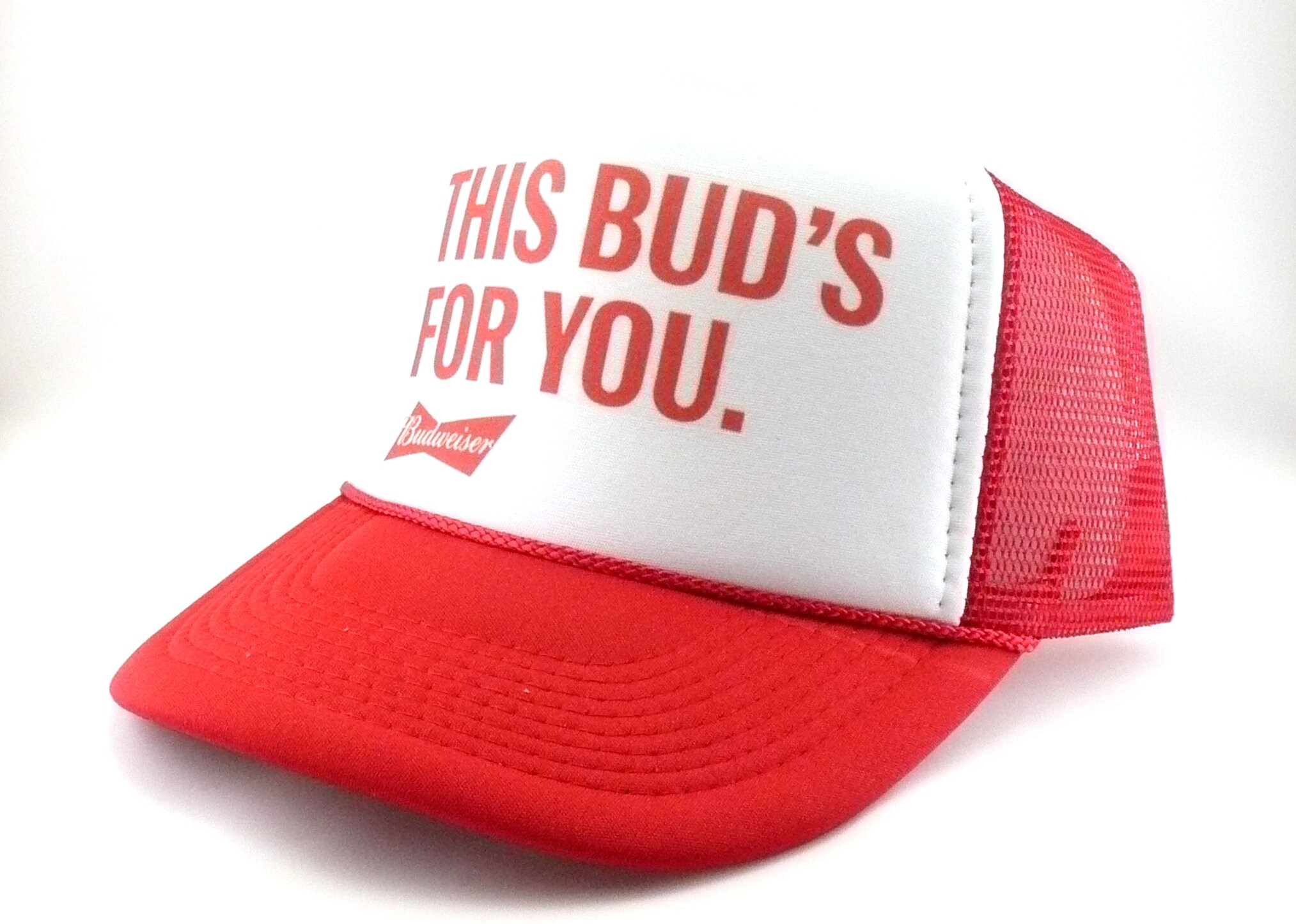 This Bud's for You Budweiser Beer Trucker Hat Mesh Hat