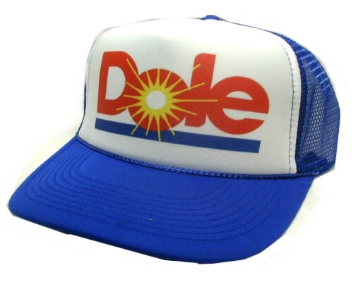 Dole Trucker Hat Mesh Hat Vintage Snapback Hat Blue