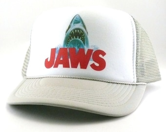 Jaws Fernlaster Hut Netz Hut Vintage Snapback Hut Grau