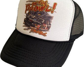Dale Earnhardt On The Prowl Trucker Hat Mesh Hat Vintage Snapback Hat Zwart