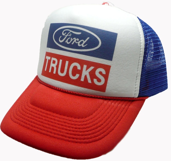 Ford Trucks Trucker Hat Mesh Hat Vintage Snapback Hat Red/blue - Etsy