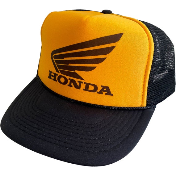 ◆HONDA MOTORCYCLE◆ Archive line Wing Logo Mesh Trucker Cap Honda Trucker Hat Mesh Hat Vintage Snapback Hat Black - Etsy