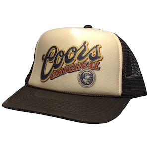 Coors Original Beer Trucker Hat Mesh Hat Vintage Snapback Hat Brown