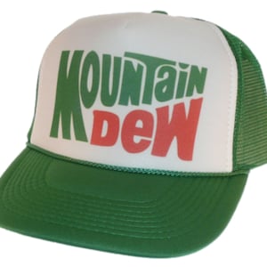 Mountain Dew Truckerkeps Meshkeps Vintage Snapback Keps Grön