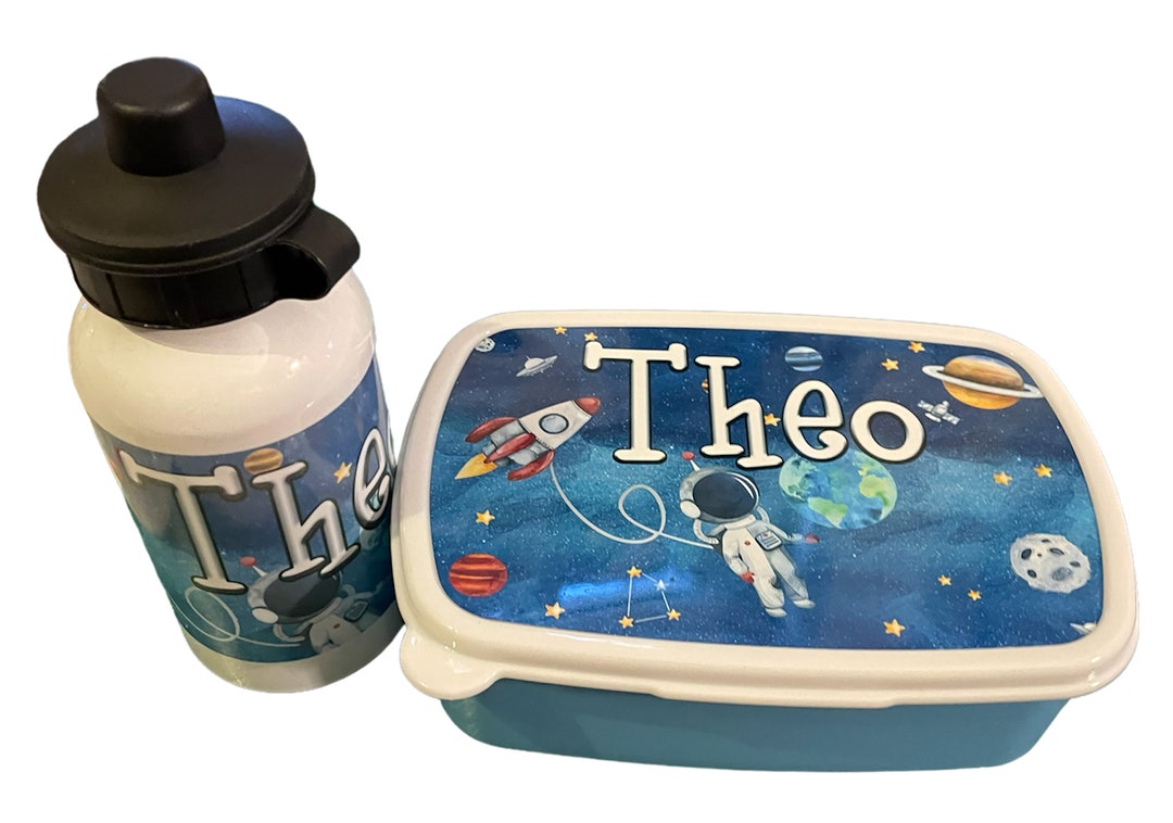 Personalized Kids Lunch Box & Water Bottle Set: Custom Design - Etsy