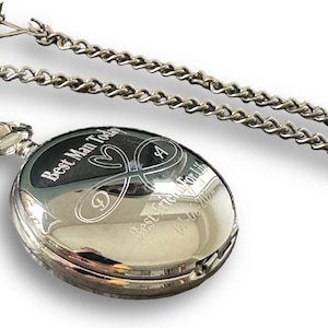 Best Man Gifts, Groomsman Gifts, Best Man Custom Pocket Watch, Groomsman Pocket Watch, Wedding Gifts, Wedding Favours, Full Hunter Watch