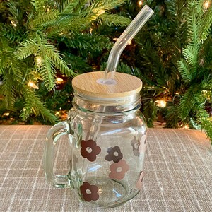 Set of 2 | 16 oz Iced Coffee Cup with Bamboo Lids + Straws | Mason Jar Cups  & Iced Coffee Tumbler wi…See more Set of 2 | 16 oz Iced Coffee Cup with