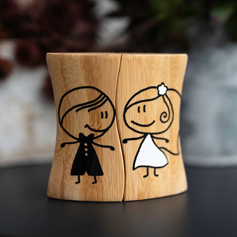 Personalized Salt & Pepper Shakers perfect wedding gift image 2