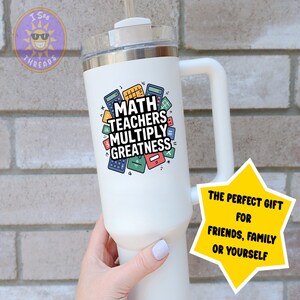 Math Teacher 40oz Tumbler, Multiply Greatness Funny Teacher Gift for Back to School, Teacher Gift, Teacher Appreciation Tumbler