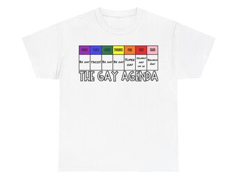 Das Gay Agenda Baumwollshirt, Pride Shirt, Gleichheitsshirt, Fortschritt Geschenk, LGBTQ Geschenk