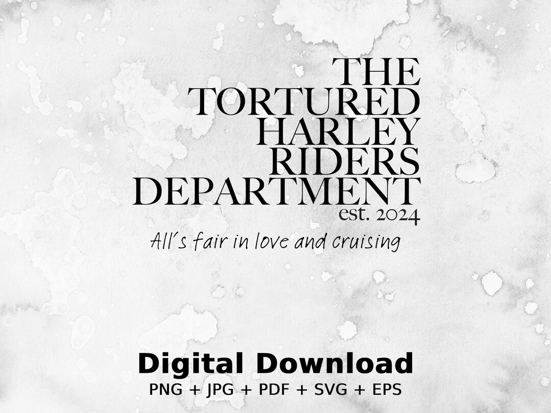 Tortured Harley Riders Department Png Svg, Harley Riders Dept Svg ...