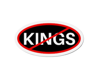No Kings-magnet, Anti-Kungar-magnet, No Kings-skylt, King Free Magnet, No Kings In America, No Kings-bilmagnet, No Kings Novelty Magnet