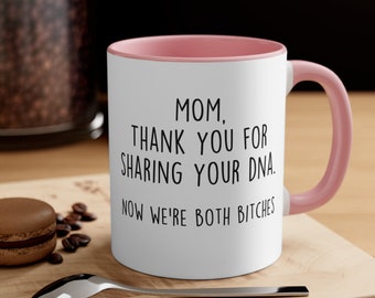 Vielen Dank für das Teilen Ihrer DNA-Tasse, lustiges Muttertagsgeschenk, Mamas Geburtstag, Kaffeetasse für Mama, lustige Tassen, beste Mutter aller Zeiten Geschenk, individuelle Tasse