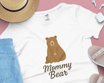 Mama Bär SVG PNG | Niedliche Waldbär SVG | Muttertag Mommy Shirt Design | Cricut Sublimation | Frühlingsmama