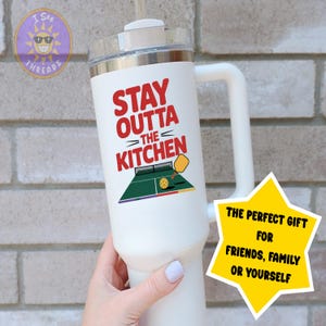 Stay Outta The Kitchen, Pickleball Tumbler With Handle, Pickleball  Travel Mug, Pickleball Gift, Fun Pickleball Tumbler