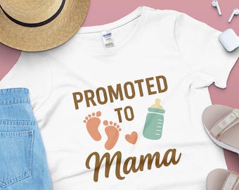 Zum Mama PNG gefördert | Schwangerschaft offenbaren Design | Neue Mama Cricut SVG | Babyparty Sublimation digitaler Download | Muttertag