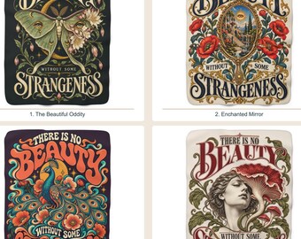 There Is No Beauty Without Some Strangeness Blanket, Surreal Art Sherpa Throw, Four Designs to Choose From