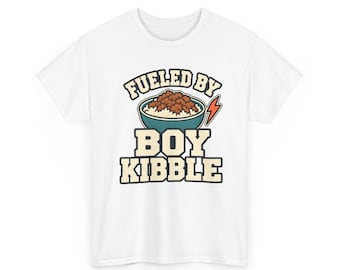 Fueled by Boy Kibble Shirt, Funny Ground Beef and Rice T-Shirt, Foodie Graphic Tee, Meal Prep Gift