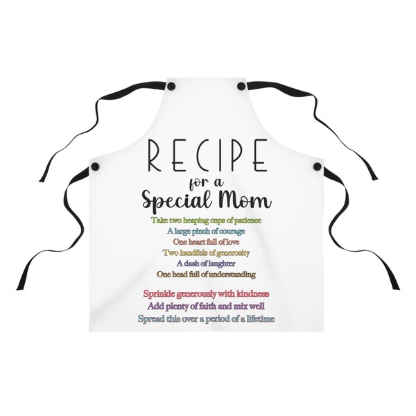 Recipe For A Special Mom Apron, Mothers Day Gift, Fun Gift For Her, Masterchef Apron, Cooking Apron, Mom Apron, Kitchen Gift, Apron Gift