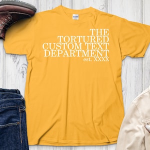 The Tortured T-Shirt, personalisiertes Geschenk, individuelles Geschenk, Machen Sie Ihr eigenes T-Shirt, Konzertgeschenk, Fangeschenk, Epochen