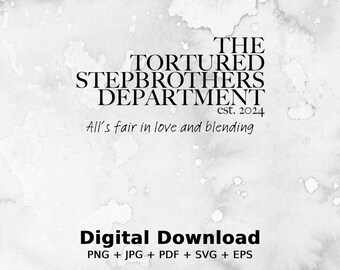 Gefolterte Stiefbrüder Abteilung Png svg, Stiefbrüder Abteilung svg, Lustige Sibling Grafik, digitale Png svg eps pdf Jpg, All's Fair In Love svg