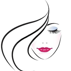 Beauty fashion woman portrait with red lips on white background printed  cake topper