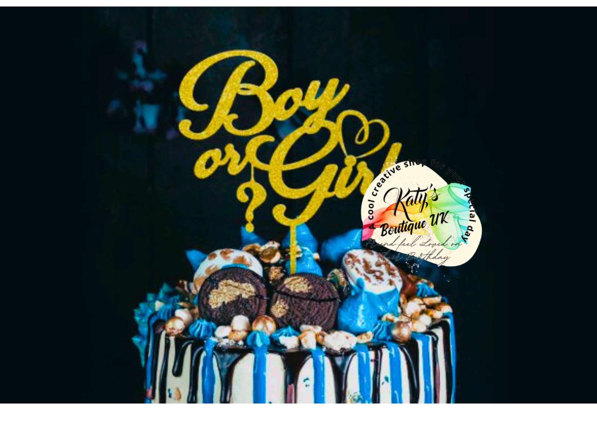 Gender Reveal Cake Topper / Baby Shower Cake Topper / Boy or Girl Cake ...