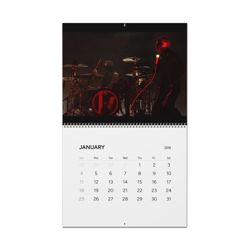 2026 Twenty One Piløts Calendar | Live Music Wall Calendar | Tyler Joseph & Josh Dun Limited Edition Calendar image 3