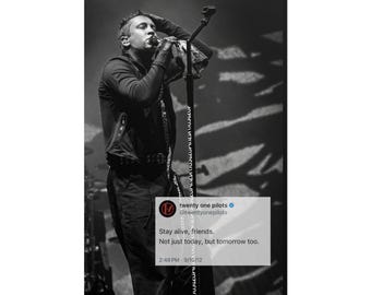 Twenty One Pilots "Stay Alive" Poster - Breach Tour Hersheypark Stadium | Emotional Concert Print | Rolled Wall Art