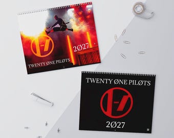 Twenty One Pilots 2027 Concert Calendar, Tyler Joseph and Josh Dun Live Photo Wall Calendar, Limited Edition Fan Gift