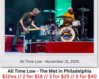 Jack Barakat & Rian Dawson – All Time Low – Polaroid Print (Nov 21, 2025 – Philly) - 002